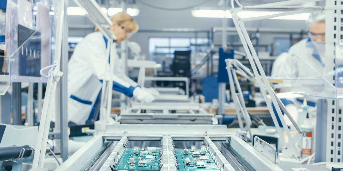 Production line in Electronics Manufacturing