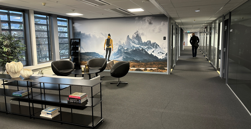 Inside our new office in the heart of Drammen.