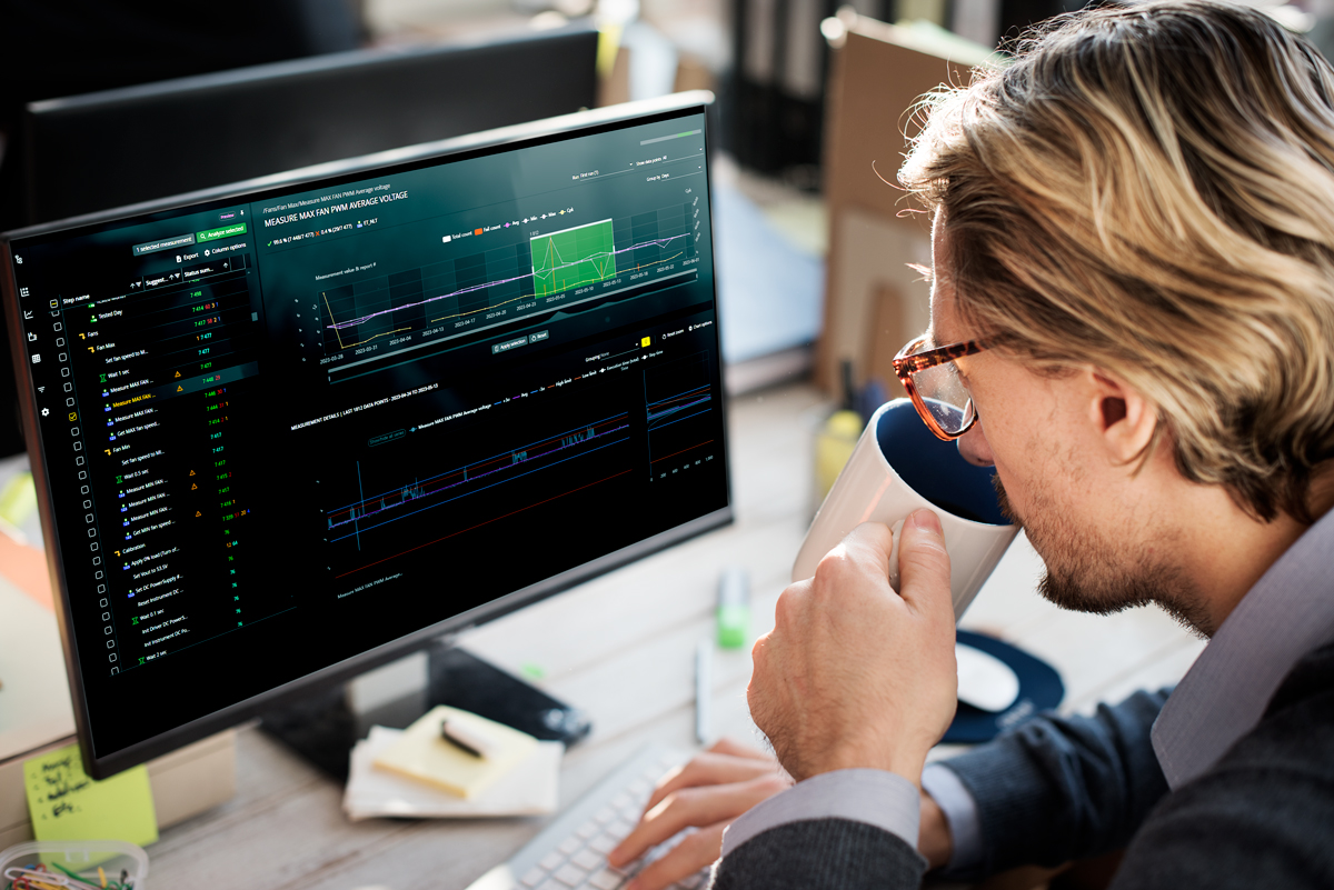 Picture of screen with WATS Test Step Analysis