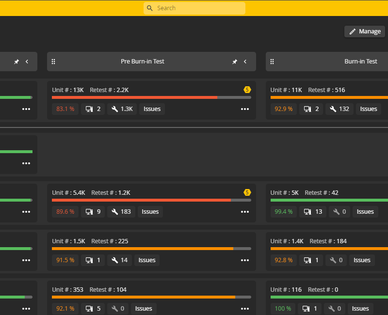 Screenshot of WATS Process Heatmap with Alvea Suggestions
